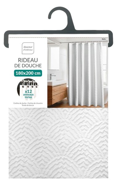 Biała zasłona z mikrowłókna 180x200 cm Baltic – douceur d'intérieur