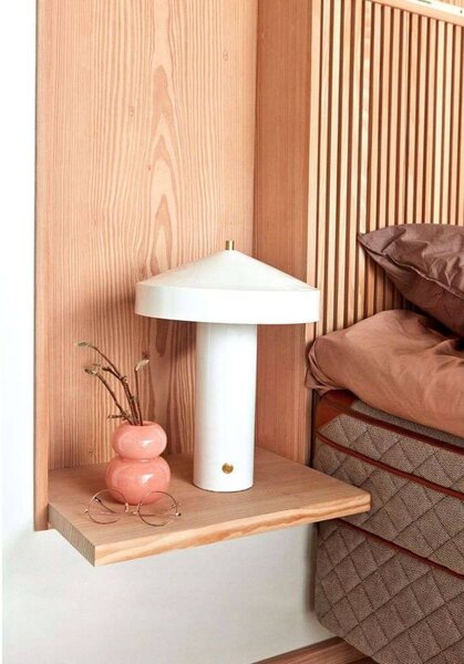 OYOY Living Design Lampa stołowa Hatto, kremowy / amber, salon / jadalnia, metal, skandynawski