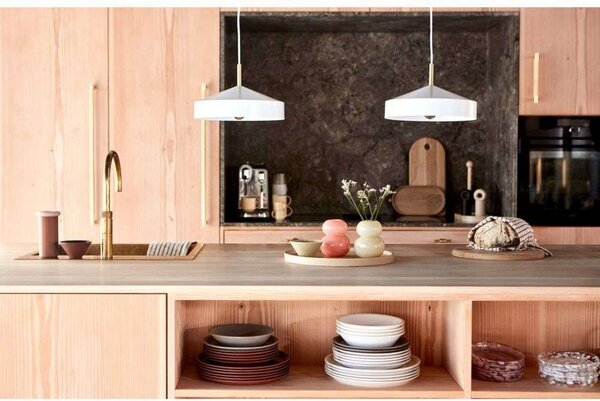 OYOY Living Design Lampa wisząca Hat Small, możliwość ściemniania, biały / opal, salon / jadalnia, metal, skandynawski