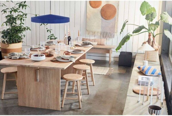 OYOY Living Design Lampa wisząca Hat Large, możliwość ściemniania, niebieski, salon / jadalnia, metal, skandynawski