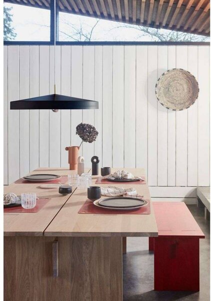 OYOY Living Design Lampa wisząca Hat Large, możliwość ściemniania, czarny, salon / jadalnia, metal, skandynawski