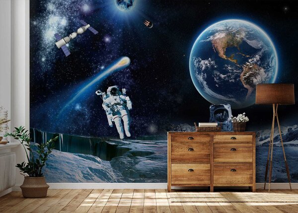 Fototapeta Astronauci na księżycu, Fototapety design, Popularne Fototapety, u23243 - Tapeko.pl