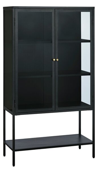 Czarna metalowa witryna 90x160 cm Carmel – Unique Furniture