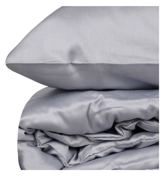 Szara pościel dwuosobowa z satyny bawełnianej 240x220 cm Elegant – Mijolnir