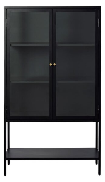 Czarna metalowa witryna 90x160 cm Carmel – Unique Furniture