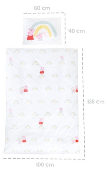 Bawełniana pościel dziecięca do łóżeczka 100x135 cm Peppa Pig – Roba