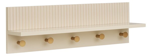 Beżowy wieszak ścienny z półką 50 cm Rocca – House Nordic