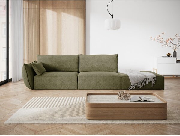 Zielony szezlong (lewostronny) Vanda – Mazzini Sofas