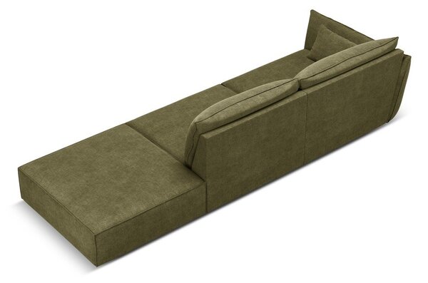 Zielony szezlong (lewostronny) Vanda – Mazzini Sofas
