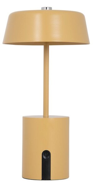 Metalowa lampa stołowa LED w kolorze ochry (wysokość 22,5 cm) Elemental LED – Leitmotiv