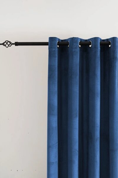 Zaciemniająca zasłona DREAM VELVET 140x250 cm, granatowa Zawieszanie: Metalowe pierścienie
