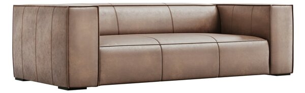 Jasnobrązowa skórzana sofa 227 cm Madame – Windsor & Co Sofas