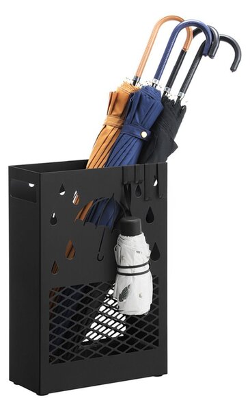 Metalowy stojak na parasole RAIN, 28x12x41cm, czarny SongmicsHome