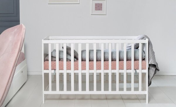 Białe łóżeczko dostawne 60x120 cm Hamburg – Roba