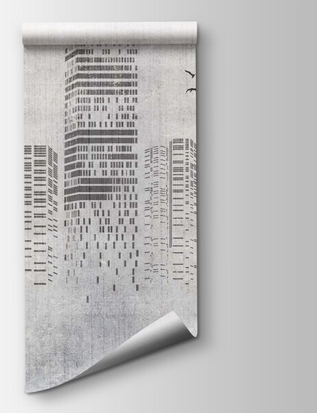 Fototapeta Obraz miasta w skali szarości, Fototapety 3d z figurami, Popularne Fototapety, u34725 - Tapeko.pl
