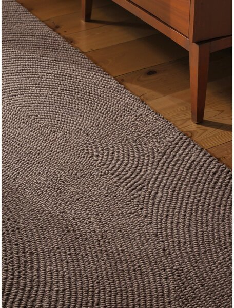 Szarobrązowy wełniany chodnik tkany ręcznie 80x200 cm Calmio – Hanse Home