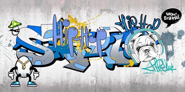 Fototapeta Graffiti na ścianie, Fototapety Dla chłopców, Popularne Fototapety, u35405 - Tapeko.pl
