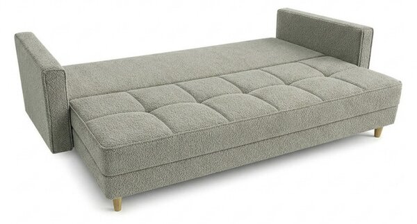 Sofa z Funkcją Spania LONAR Szara Boucle Nowoczesna