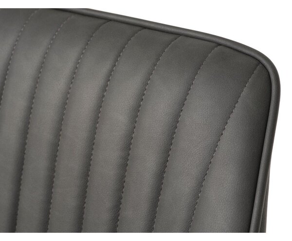 Ciemnoszare tapicerowane fotele jadalniane zestaw z podłokietnikami 2 szt. Nolan Stripe – Unique Furniture