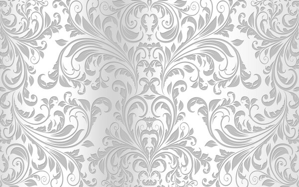 Fototapeta Biało-szara tapeta, Fototapety Kwiaty, Popularne Fototapety, u36211 - Tapeko.pl