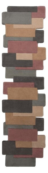 Wełniany chodnik Flair Rugs Collage Earthy, 60x230 cm