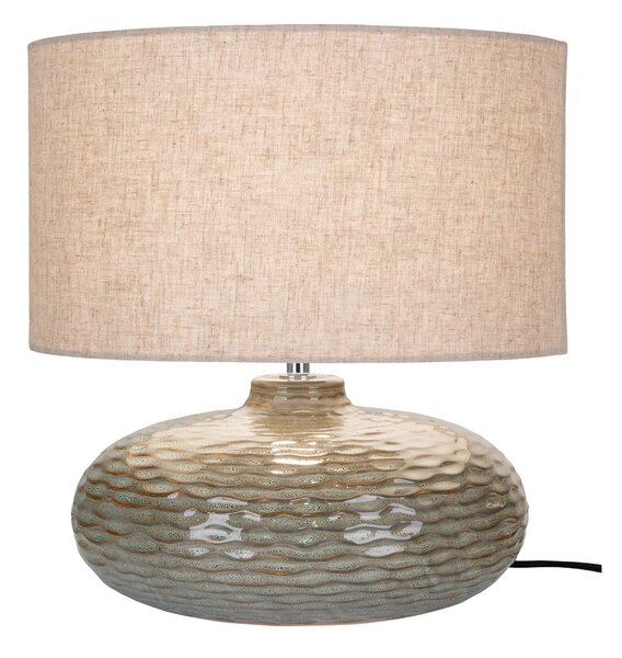 Khaki lampa stołowa ceramiczna z tekstylnym kloszem (wysokość 44 cm) Oldham – House Nordic