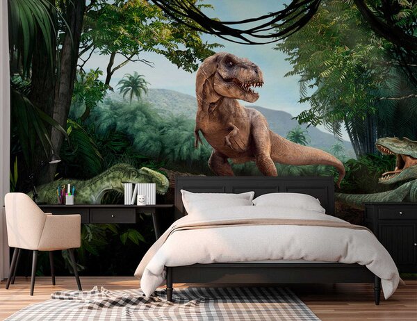 Fototapeta Dinozaur w lesie, Fototapety z zwierzętami, Popularne Fototapety, u36756 - Tapeko.pl