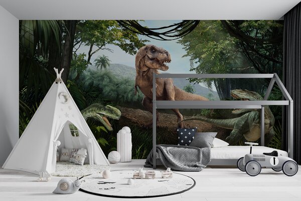 Fototapeta Dinozaur w lesie, Fototapety z zwierzętami, Popularne Fototapety, u36756 - Tapeko.pl