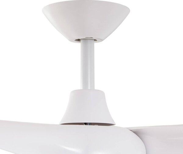 Wentylator sufitowy LED Lindby Briya, biały, Ø 116 cm, CCT Briya Lindby, możliwość ściemniania, biały / opal, salon / jadalnia, tworzywo sztuczne, nowoczesny