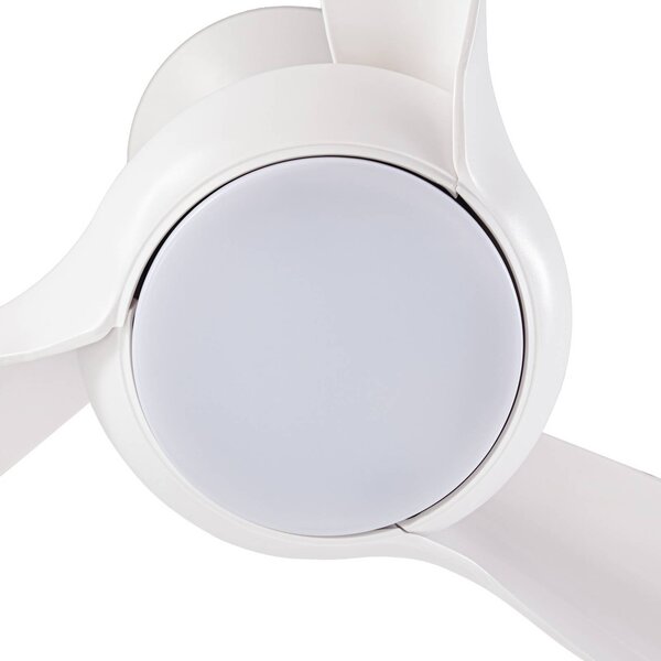 Wentylator sufitowy LED Lindby Briya, biały, Ø 116 cm, CCT Briya Lindby, możliwość ściemniania, biały / opal, salon / jadalnia, tworzywo sztuczne, nowoczesny
