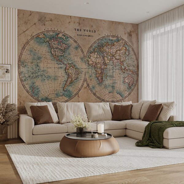 Fototapeta Mapa świata, Fototapety z mapami świata, Popularne Fototapety, u37860 - Tapeko.pl