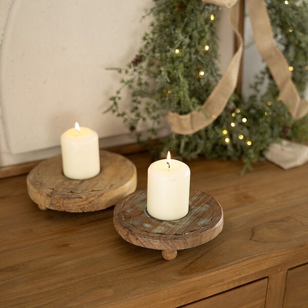 Podstawka na świecę Rustic Flame 15 cm