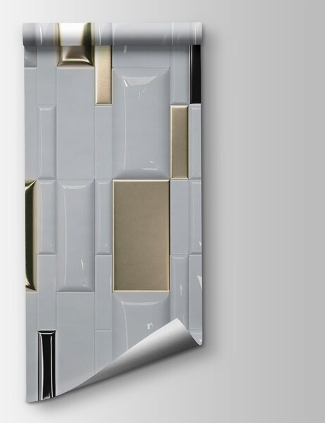 Fototapeta Połyskujące płytki w geometrycznym układzie, Fototapety 3d, Popularne Fototapety, u37986 - Tapeko.pl