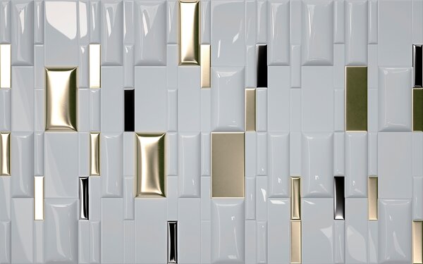 Fototapeta Połyskujące płytki w geometrycznym układzie, Fototapety 3d, Popularne Fototapety, u37986 - Tapeko.pl
