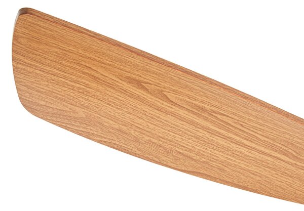 Wentylator sufitowy Lucande Smart LED Moneno, biały/drewniany, Tuya Moneno Lucande, możliwość ściemniania, jasne drewno, salon / jadalnia, metal, nowoczesny