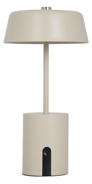 Beżowa metalowa lampa stołowa LED (wysokość 22,5 cm) Elemental LED – Leitmotiv