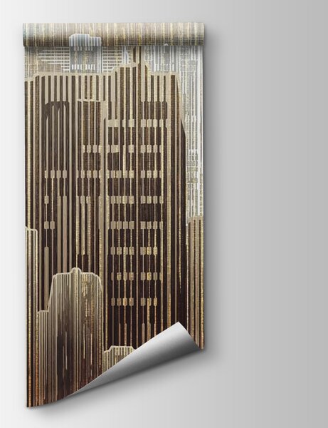 Fototapeta Panorama miasta z wieloma wysokimi budynkami, Fototapety 3d z figurami, Popularne Fototapety, u42742 - Tapeko.pl