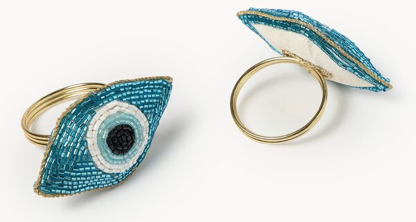 Ręcznie wykonana obrączka na serwetkę Eye, 2 szt