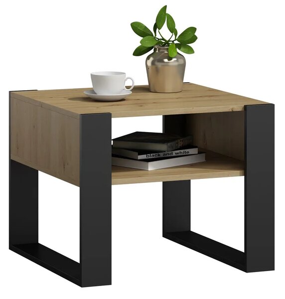 Stolik Kawowy Nowoczesny Dąb Artisan+Czarny S4-W75