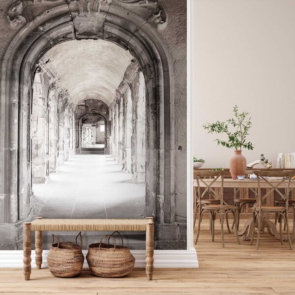 Fototapeta Kamienny łuk z kamienną ścianą, Fototapety 3d, Popularne Fototapety, u50439 - Tapeko.pl