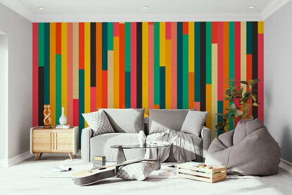 Fototapeta Kolorowe pionowe linie, Fototapety Geometryczne, Popularne Fototapety, u51617 - Tapeko.pl