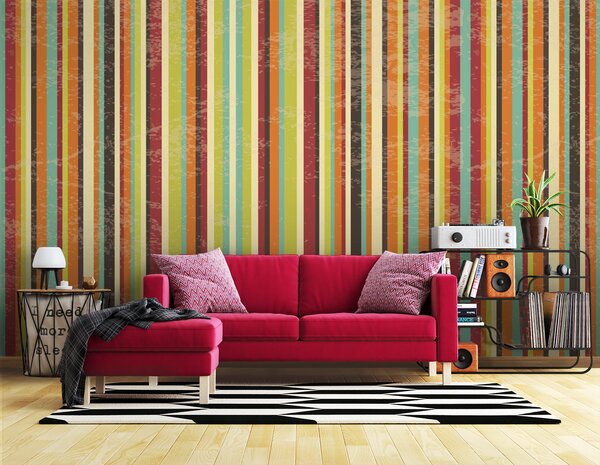 Fototapeta Kolorowe tło w paski w różnych kolorach, Fototapety design, Popularne Fototapety, u51649 - Tapeko.pl