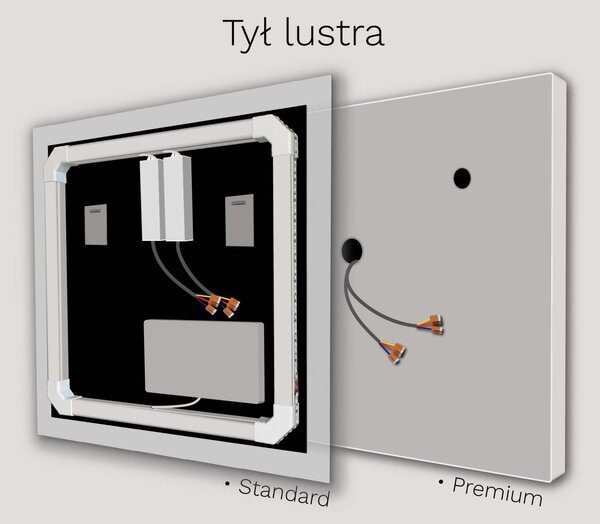 SMART LED lustro do łazienki z oświetleniem M1 + SmartScreen with Google TV