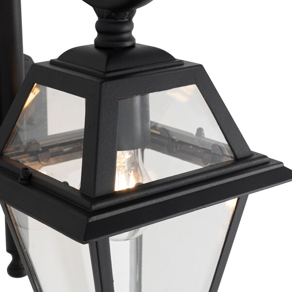 Klasyczna zewnętrzna lampa ścienna czarna IP44 - Berta