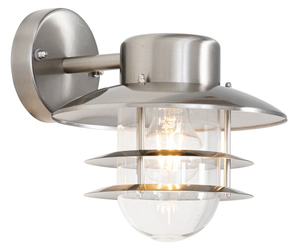 Lampa ścienna industrialna stal IP44 - Shell