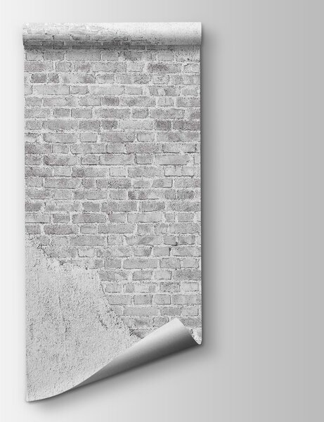 Fototapeta Ściana z białej cegły z białą plamą, Fototapety design, Popularne Fototapety, u53029 - Tapeko.pl