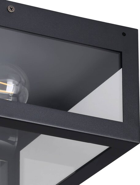 EGLO Lampa sufitowa Amezola, możliwość ściemniania, czarny, łazienka, metal, nowoczesny
