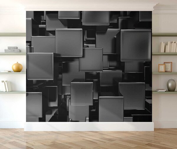 Fototapeta Grupa czarnych kostek, Fototapety 3d, Popularne Fototapety, u53412 - Tapeko.pl
