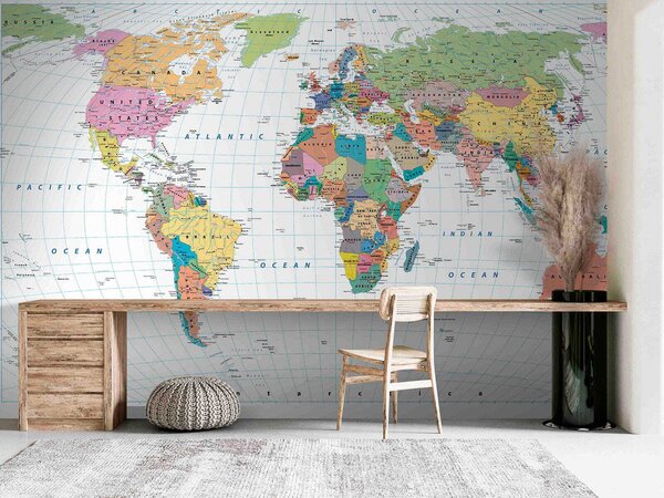 Fototapeta Mapa świata, Fototapety z mapami świata, Popularne Fototapety, u53652 - Tapeko.pl