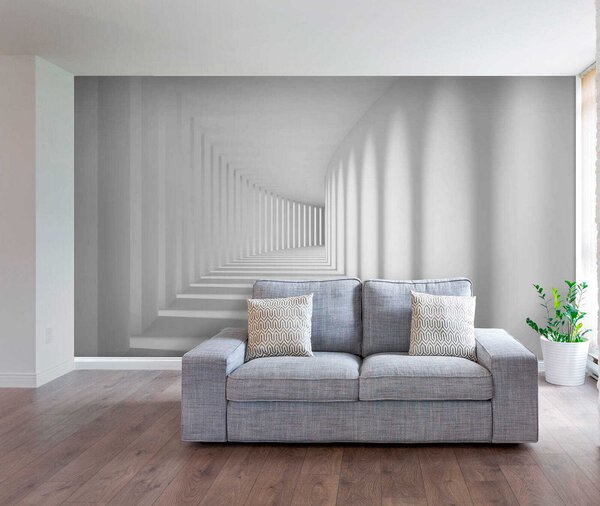 Fototapeta Biały pokój z kolumnami i światłem, Fototapety 3d, Popularne Fototapety, u55301 - Tapeko.pl